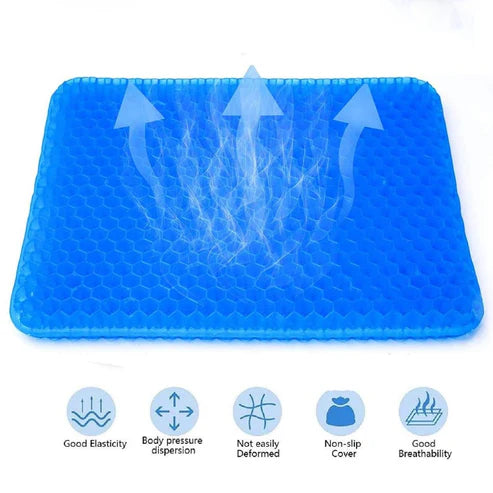 Double-Thick Honeycomb Gel Seat Cushion (Large Size) All day Comfort While Working