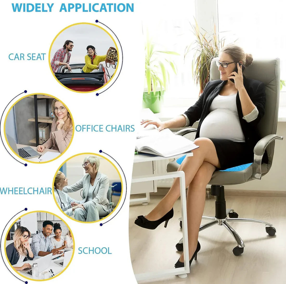 Double-Thick Honeycomb Gel Seat Cushion (Large Size) All day Comfort While Working