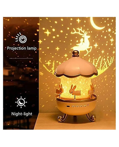 Bunny Carousel Night Light Projector And Free Mystery Box