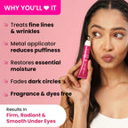 Pomegranate Retinol + Caffeine Eye Cream, Coffee Cherry & Rosehip Oil, Depuffs Under Eyes