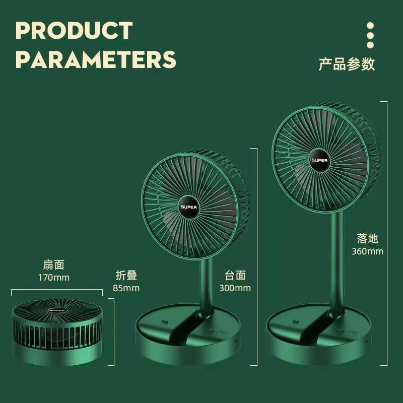 Everlasting Foldable Mini Desk Fan – Adjustable Height & Angle Table Fan (1 Pc)