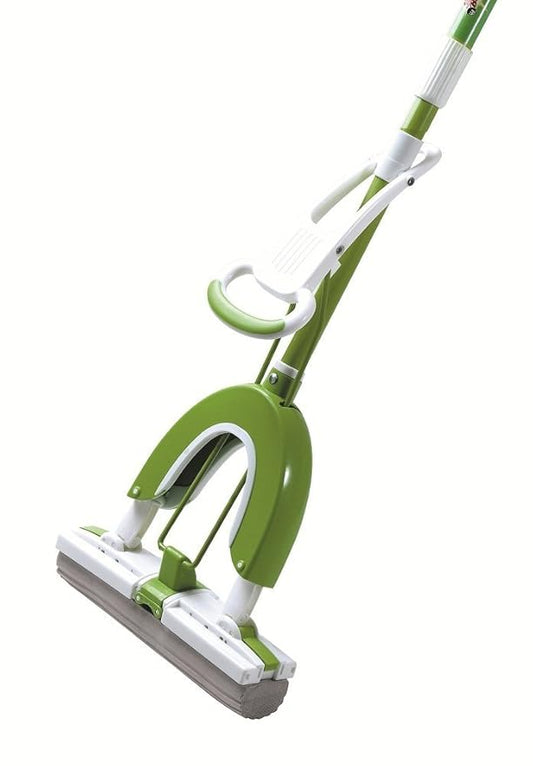Butterfly Sponge Mop with Stainless Steel Handle | Wet & Dry Roller Mop for Floor and Bathroom Cleaning