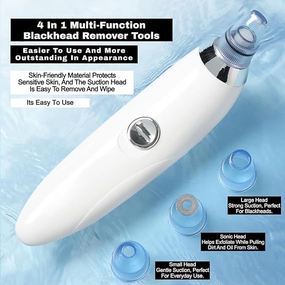 Everlasting 4 In 1 Multi-Function Blackhead Whitehead Remover Extractor Device,Skin Cleaner,Pimple Removal