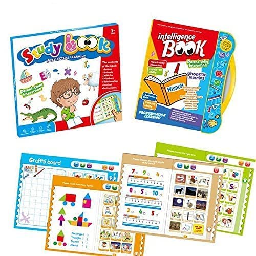 Everlasting Intelligence Book Sound Book for Children, English Letters & Words Learning Book, Fun Educational Toys.