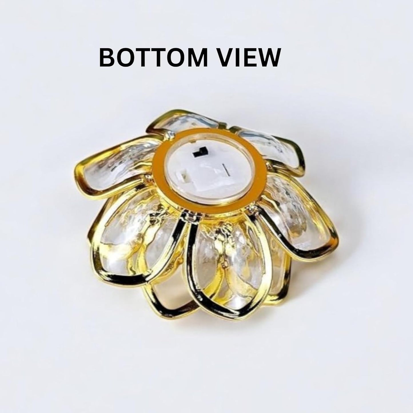 Crystal Lotus LED Diya for Home, Mandir & Diwali Decor