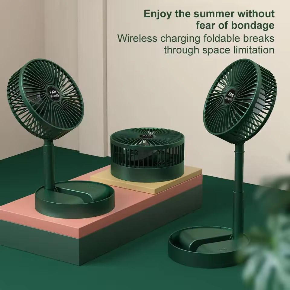 Everlasting Foldable Mini Desk Fan – Adjustable Height & Angle Table Fan (1 Pc)