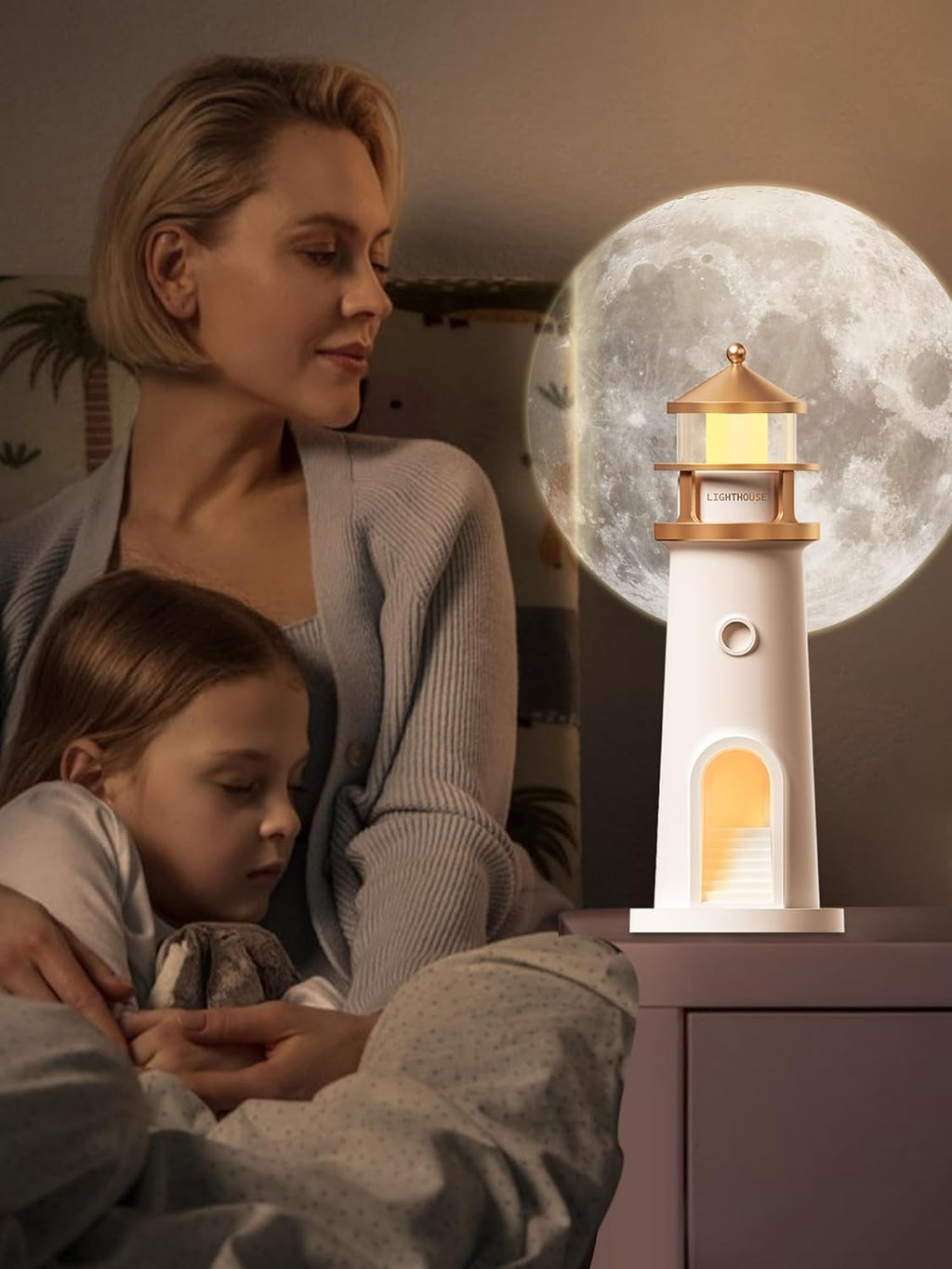 Lighthouse Lamp Galaxy Moon Projector Lamp Night Light LED Light with Remote