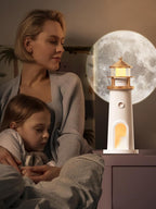 Lighthouse Lamp Galaxy Moon Projector Lamp Night Light LED Light with Remote