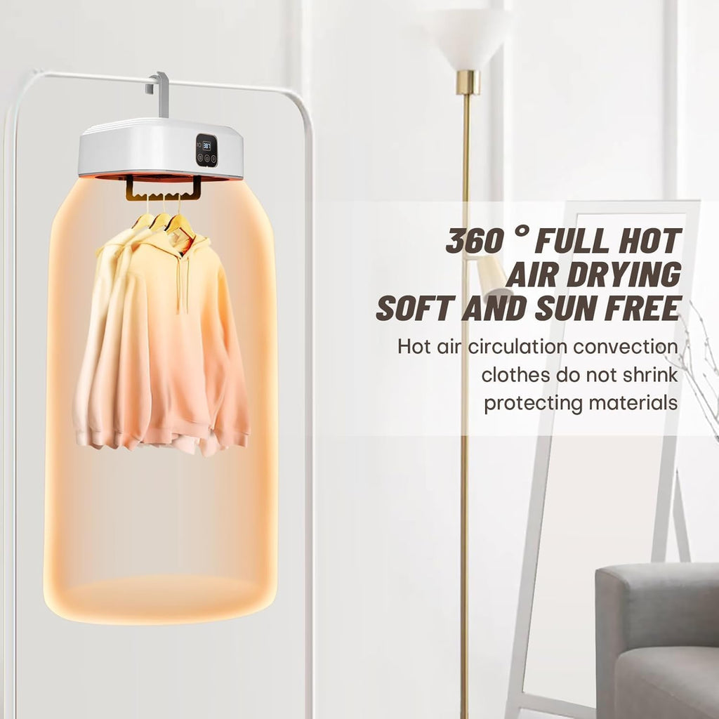 Everlasting Portable Electric Clothes Dryer for Home, Apartment, RV & Travel | Foldable Mini Wardrobe Dryer