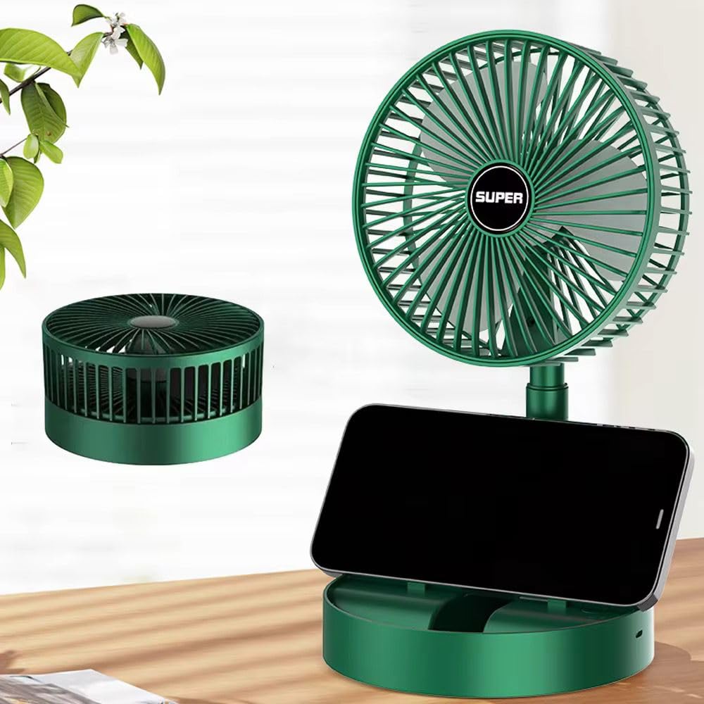 Everlasting Foldable Mini Desk Fan – Adjustable Height & Angle Table Fan (1 Pc)