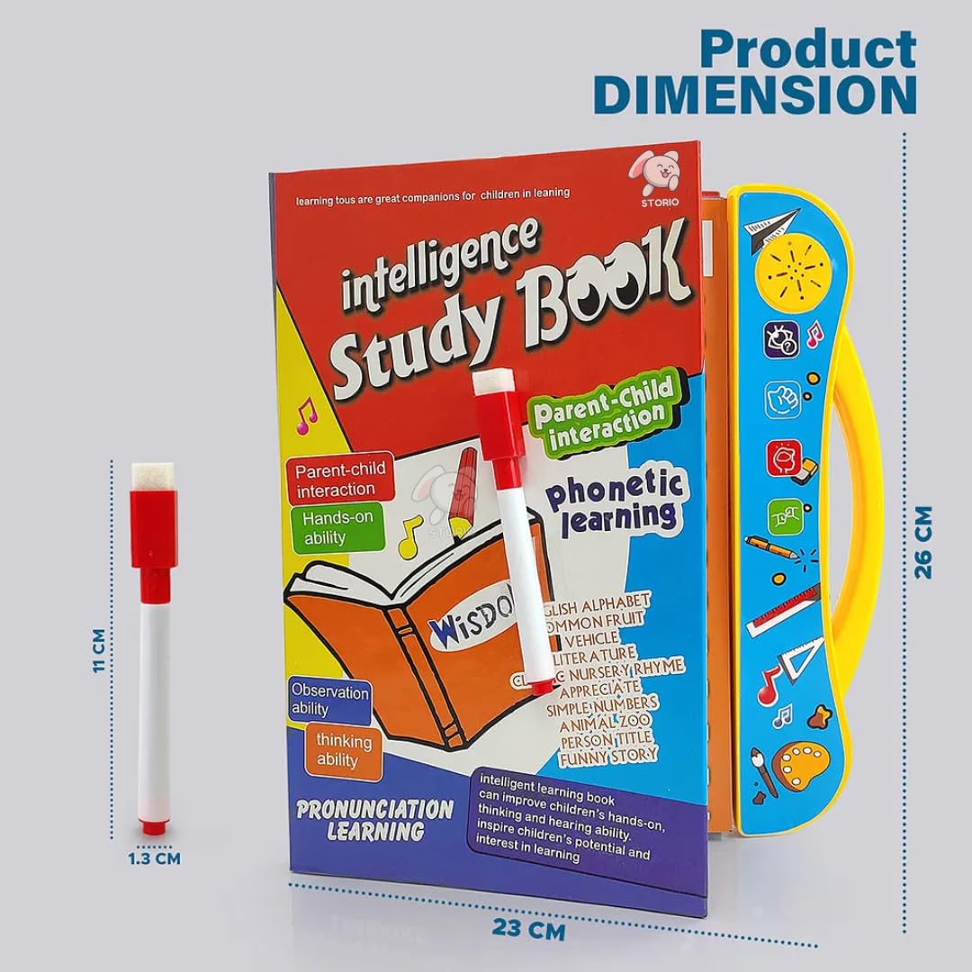 Everlasting Intelligence Book Sound Book for Children, English Letters & Words Learning Book, Fun Educational Toys.
