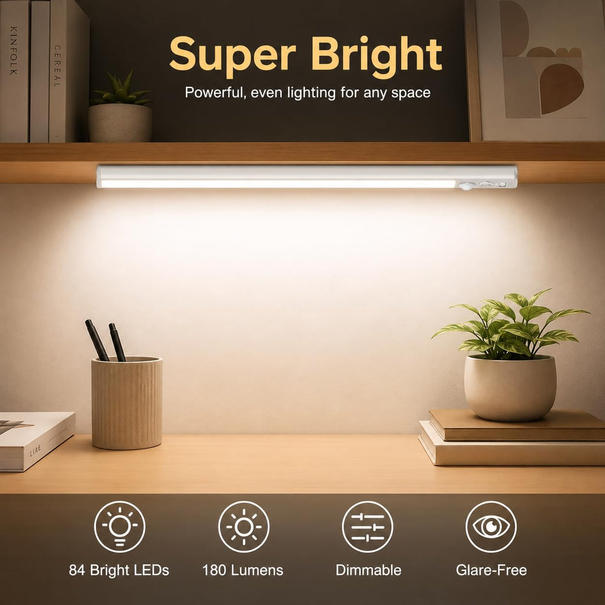 LED Rechargeable Touch Lamp | Magnetic Stick-On Light with 3 Color Modes