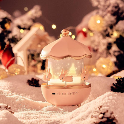 Bunny Carousel Night Light Projector And Free Mystery Box