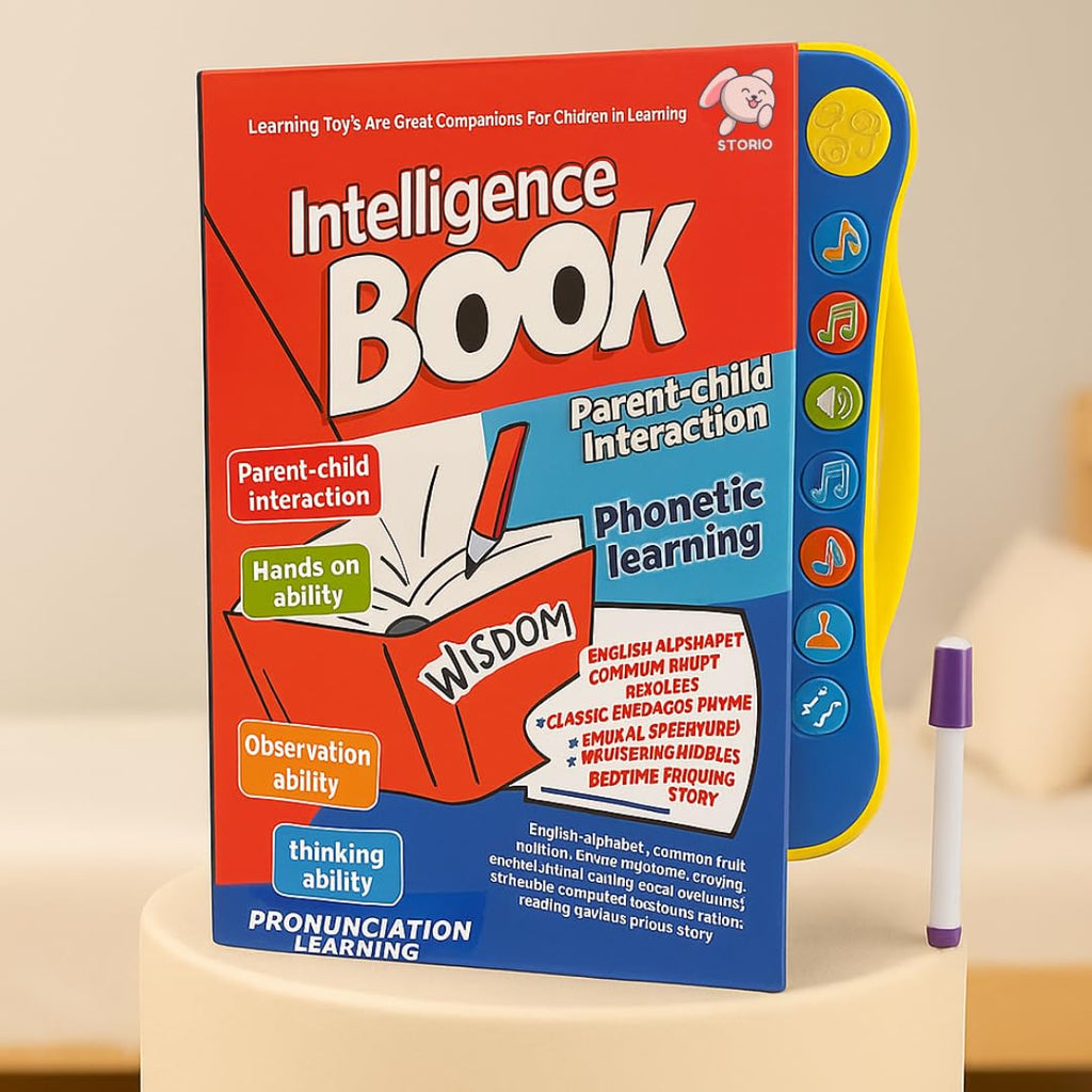Everlasting Intelligence Book Sound Book for Children, English Letters & Words Learning Book, Fun Educational Toys.