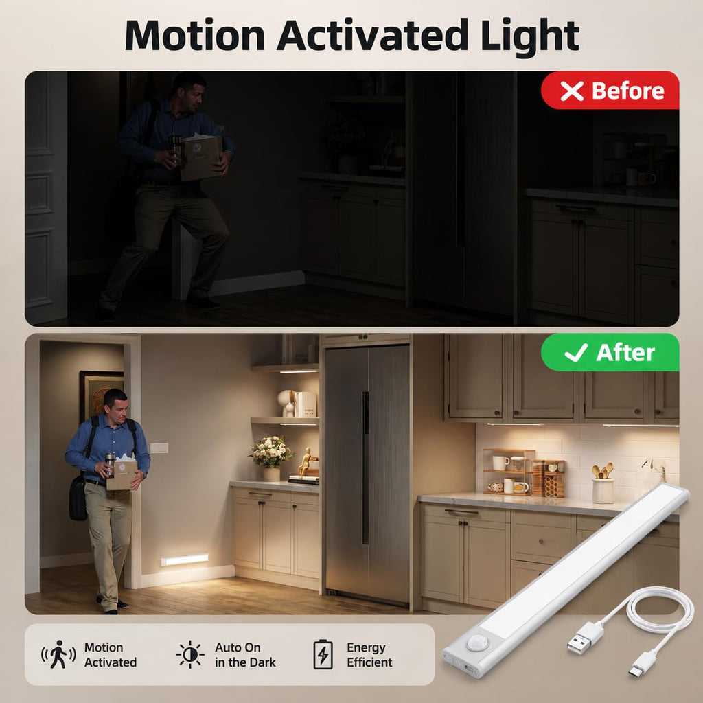 LED Rechargeable Touch Lamp | Magnetic Stick-On Light with 3 Color Modes
