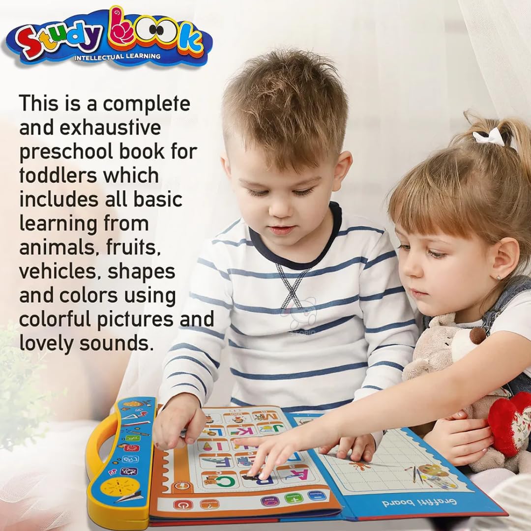 Everlasting Intelligence Book Sound Book for Children, English Letters & Words Learning Book, Fun Educational Toys.