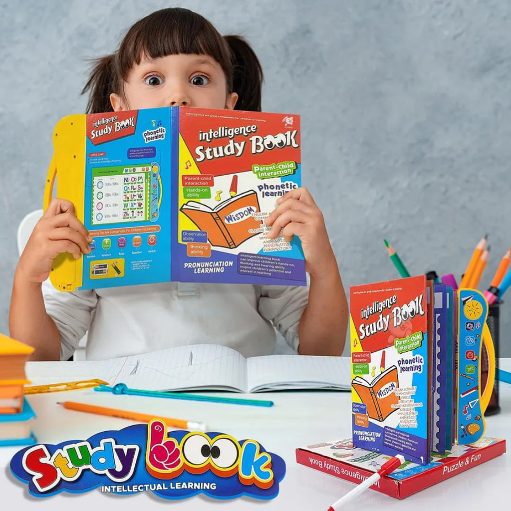 Everlasting Intelligence Book Sound Book for Children, English Letters & Words Learning Book, Fun Educational Toys.