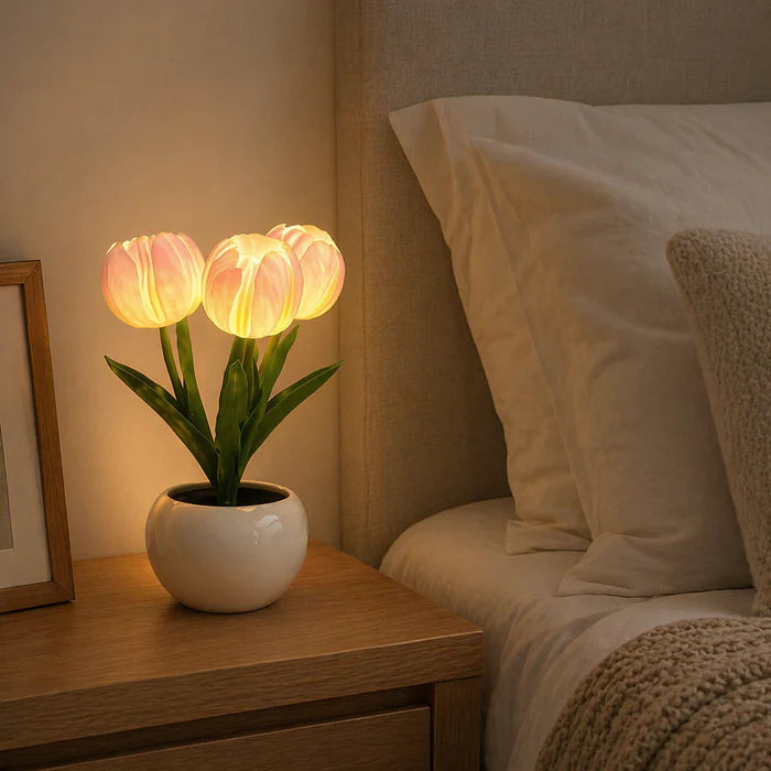 Tulip Lamp Indoor Decorative Table Lamp Flower Pot Lamp