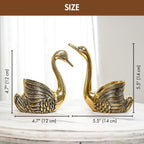 Pair of Swan Candle Holder with Giftbox for Home Decor, Gold