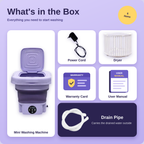 Semi Automatic Folding Mini Washing Machine with Dryer Deep Cleaning