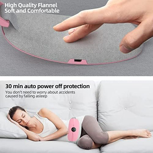 Everlasting Rechargeable Period Cramp Relief Massager & Heating Pad for Period Cramps Portable Cordless