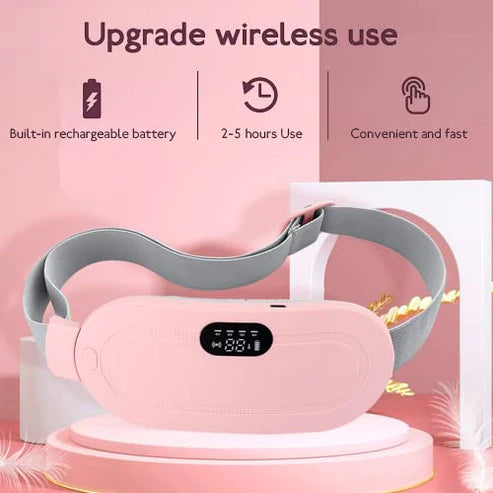 Everlasting Rechargeable Period Cramp Relief Massager & Heating Pad for Period Cramps Portable Cordless