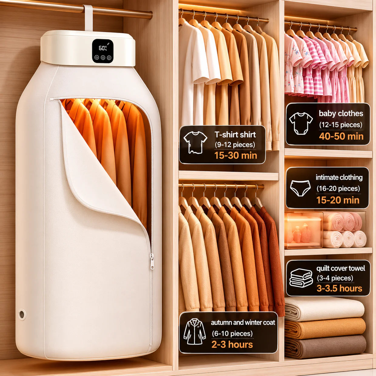 Everlasting Portable Electric Clothes Dryer for Home, Apartment, RV & Travel