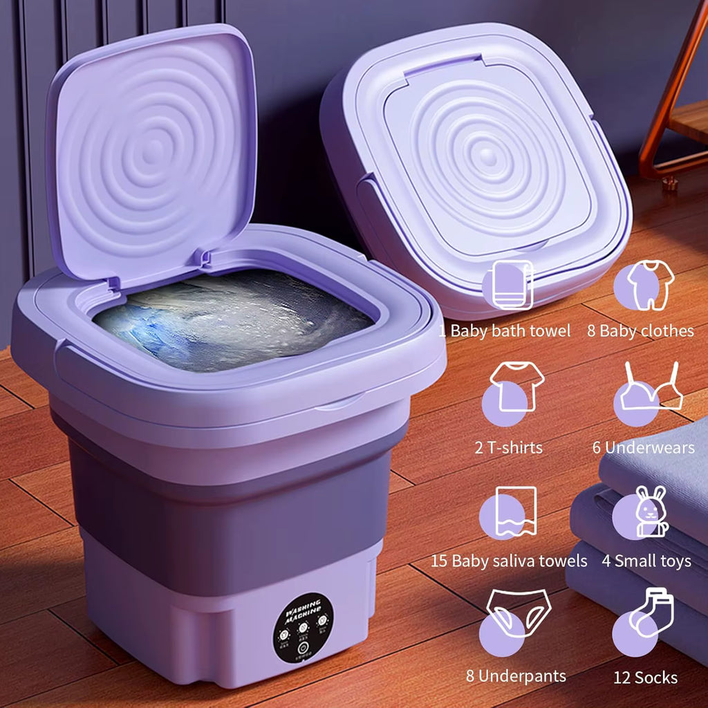 Semi Automatic Folding Mini Washing Machine with Dryer Deep Cleaning