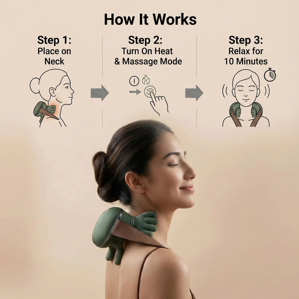 Everlasting Shoulder and Neck Massager, Bionic Heated Massager