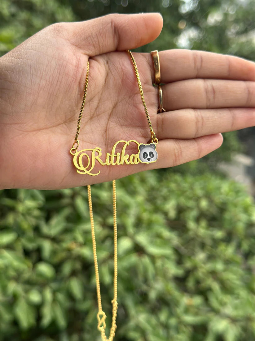 Everlasting Cute Panda Name Necklace