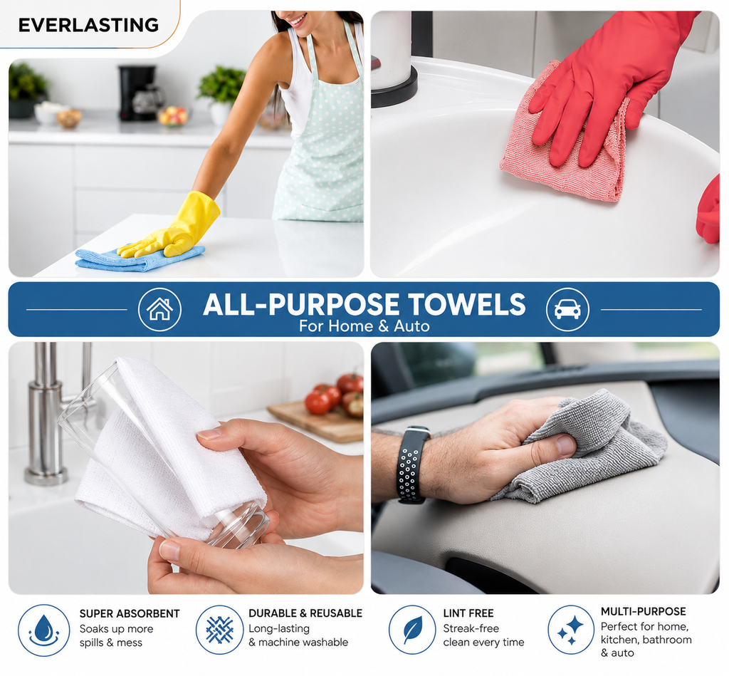 Everlasting Microfiber Cleaning Cloth Roll