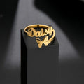 Everlasting Butterfly Name Ring