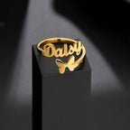 Everlasting Butterfly Name Ring