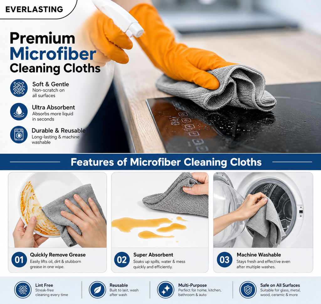 Everlasting Microfiber Cleaning Cloth Roll