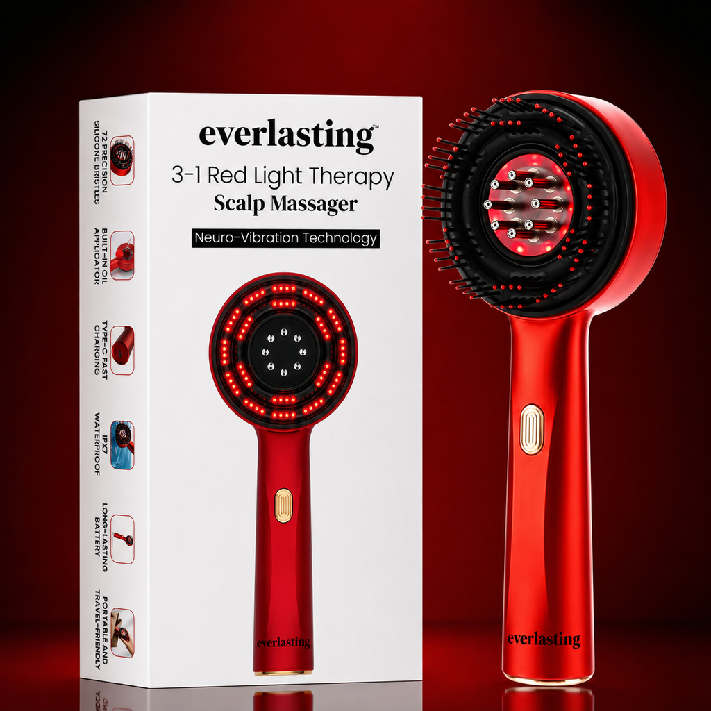 Everlasting 3-1 Red Light Therapy Scalp Massager | 6 Months Warranty | Upgraded