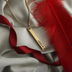 Everlasting Gold Plated Personalized 3D Bar Pendant