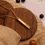 Everlasting Gold Plated Personalized 3D Bar Pendant