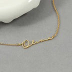 Everlasting Gold Plated Signature Style Name Necklace