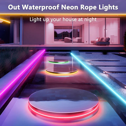 16.4FT RGB Waterproof Neon Rope Lights