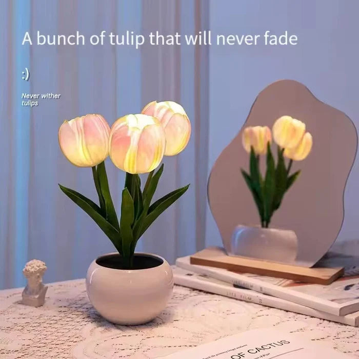 Tulip Lamp Indoor Decorative Table Lamp Flower Pot Lamp