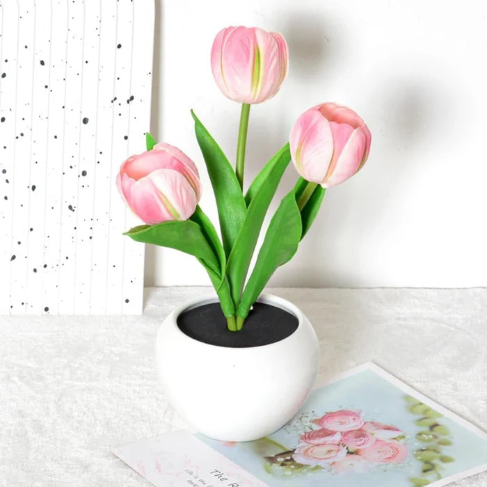 Tulip Lamp Indoor Decorative Table Lamp Flower Pot Lamp