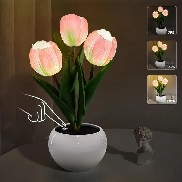Tulip Lamp Indoor Decorative Table Lamp Flower Pot Lamp