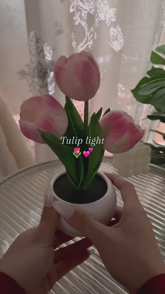 Tulip Lamp Indoor Decorative Table Lamp Flower Pot Lamp