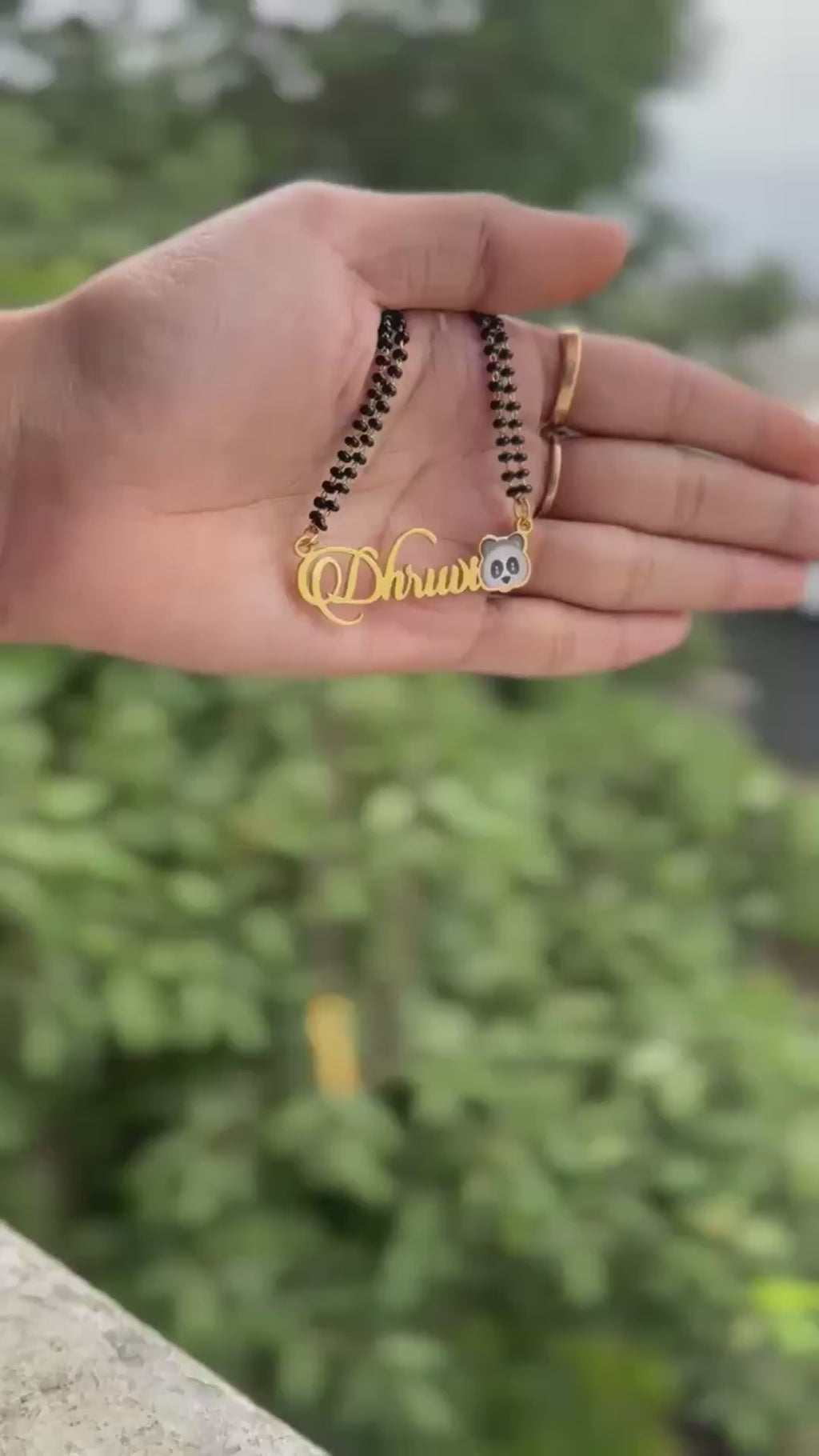 Everlasting Cute Panda Name Necklace