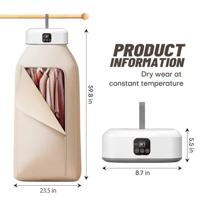 Portable Clothes Dryer,Mini Laundry Dryers with Remote Control
