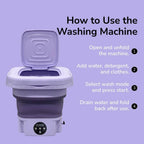 Semi Automatic Folding Mini Washing Machine with Dryer Deep Cleaning
