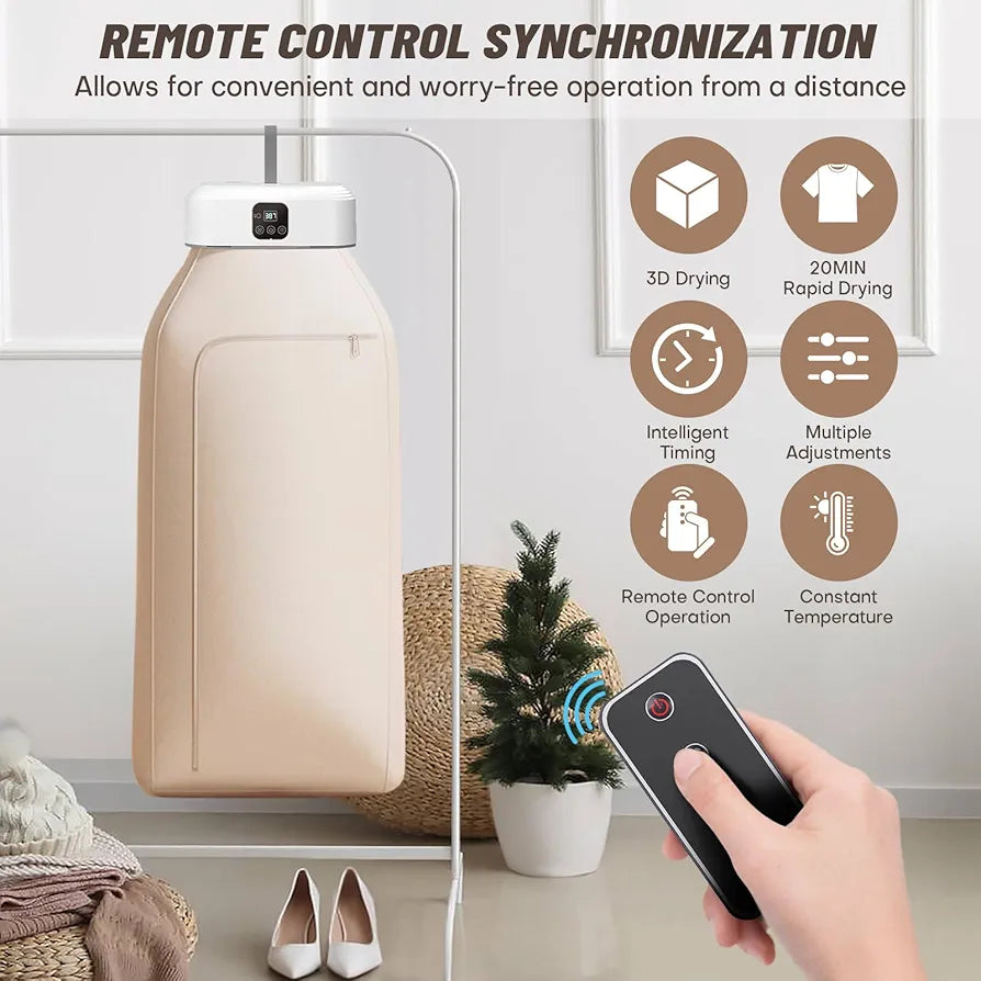 Portable Clothes Dryer,Mini Laundry Dryers with Remote Control